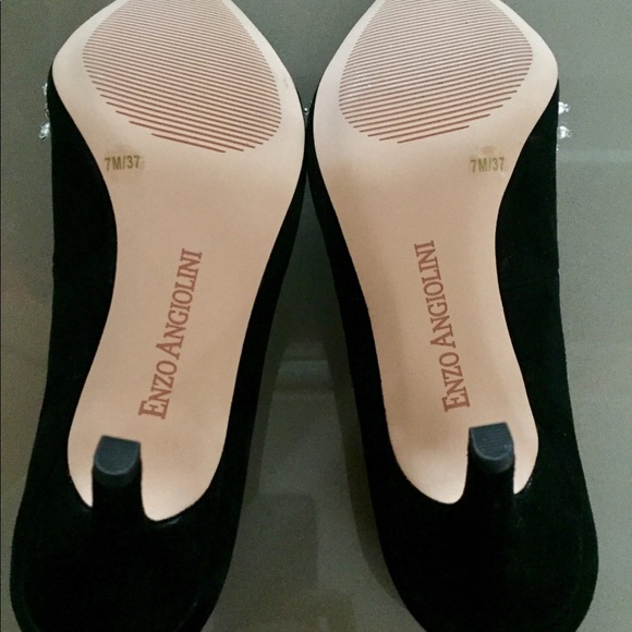 ENZO ANGIOLINI - PEARL & SUEDE HEELS - Picture 4 of 8